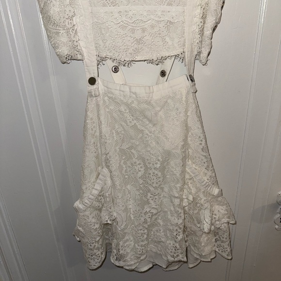 NWOT - For Love And Lemons Ivory Lace Mini Dress - Picture 3 of 9